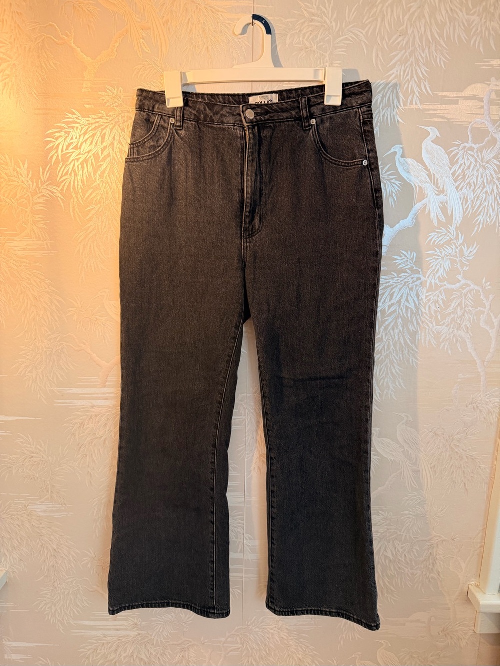 ROLLA'S Black Flare Wide-Leg Jeans